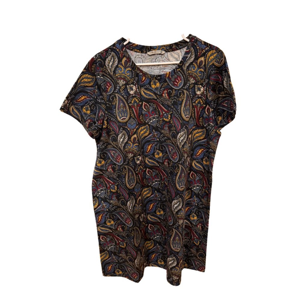 Short Sleeve dress with retro design and colors, XL